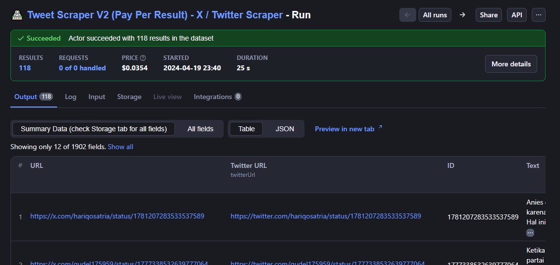 scraping using Apify